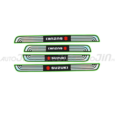 Neon Toyota Logo Rubber Door Sill Protector