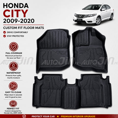Honda City 2009-2020 TPE Floor Mats Premium