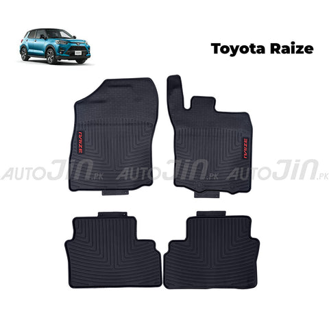 Toyota Raize Latex Imported Rubber Floor Mats Black