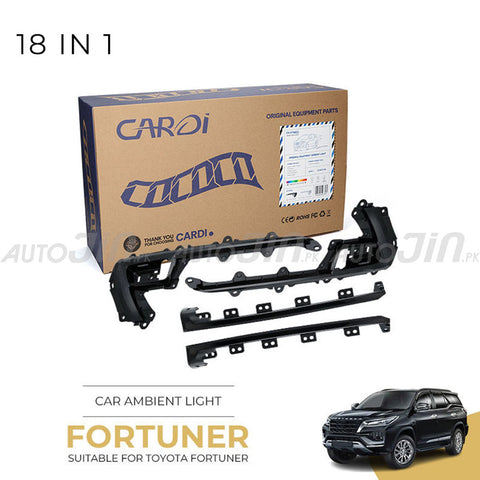 Toyota Fortuner 2016-2023 18-in-1 Modular 12V Interior Light with App Control OEM Ambient Light Kit