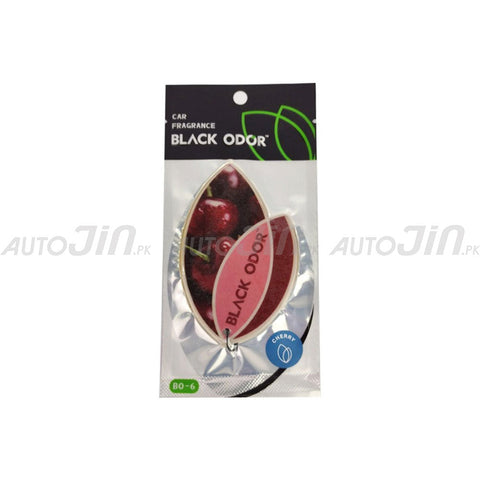 Black Odor Air Freshener Hanging Card - Cherry