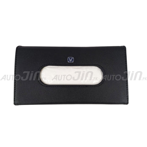 Car Sun Visor Leather Hanging Tissue Box Changan - Black