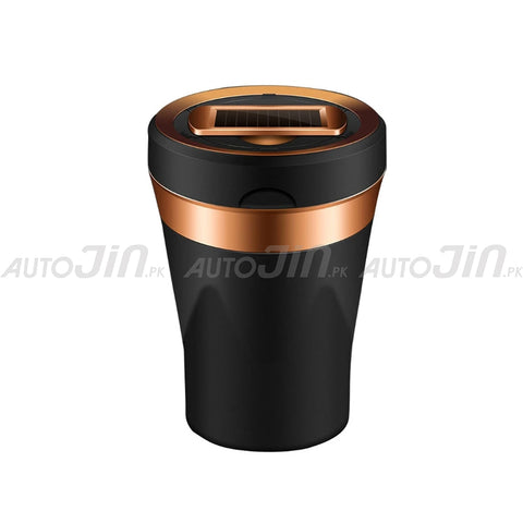 Car Cigarette Auto Ashtray Rechargeable Solar With LED