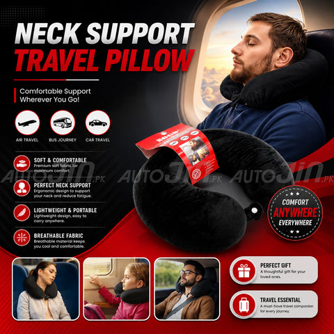 Sogo U-Shaped Velvet Neck Support Pillow for Travel, Sleeping Rest, Car, Home & Office Pack of 1