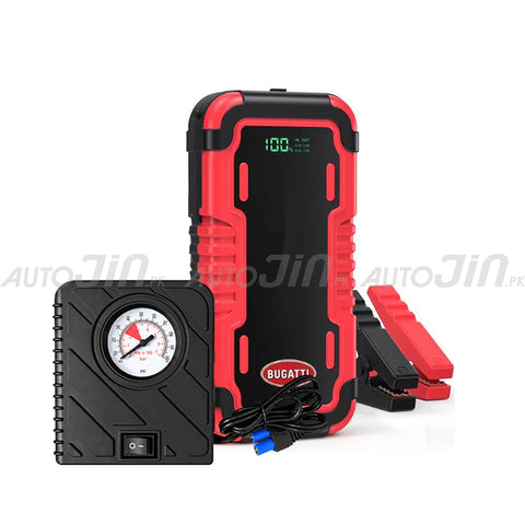 Sogo Bugatti X7 Multi-Function Car Jump Starter & Air Compressor (8000mAh)
