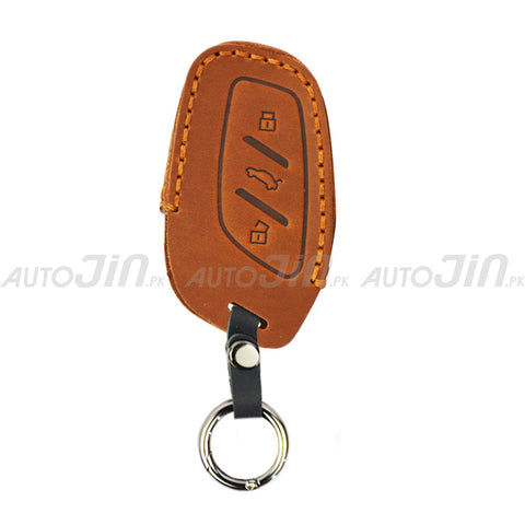 MG HS Leather Key Cover Brown