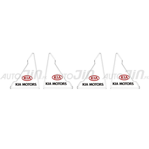 Kia Logo Transparent Car Door Corner Protector - 4 Pcs