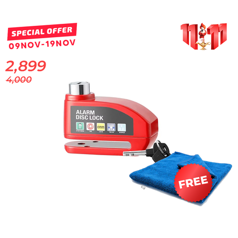 Motorcycle Bicycle Alarming Anti-Theft Disc Brake Lock Security System