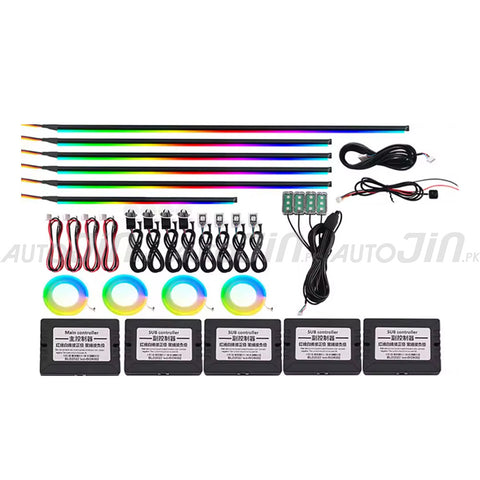 RGB Interior 22 in 1  Interior Hidden Acrylic Light Controlled Symphony Atmosphere Lamp (22LED)