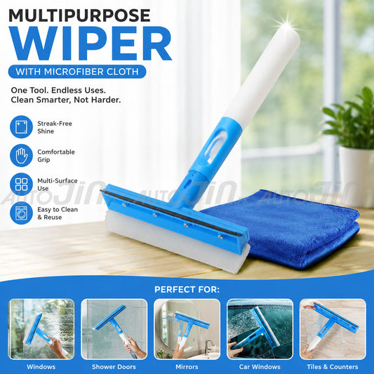 Multifunctional Double Sided Water Spray Glass Cleaning Wiper with Microfiber Cloth Multi 1000