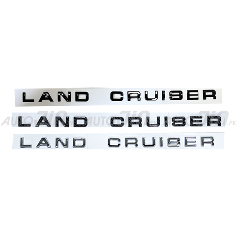 Toyota Land Cruiser 3D Letters Stickers Logo Emblem Alphabets Decals Bonnet