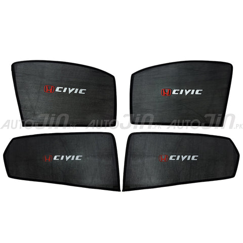 Honda Civic 2016-21 High Quality Sunshades with Logo