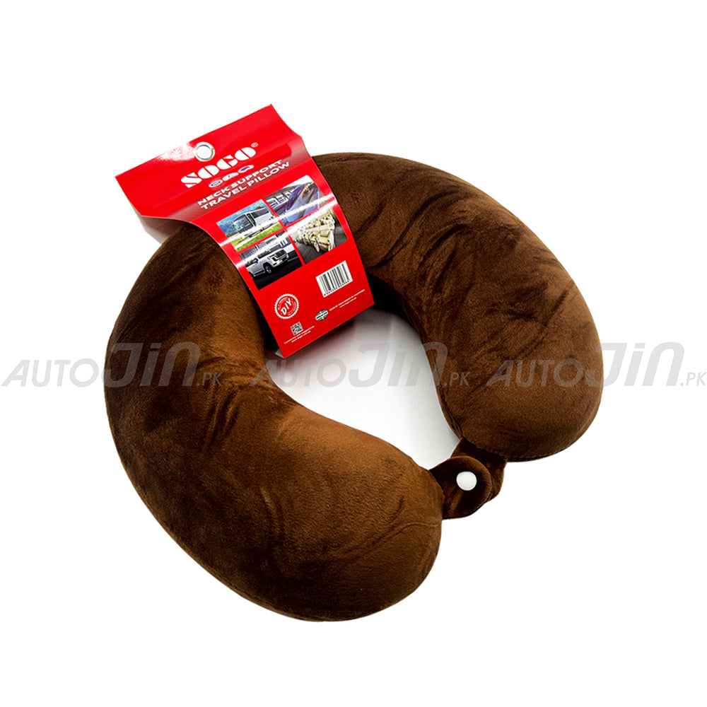 Sogo U-Shaped Velvet Neck Support Pillow for Travel, Sleeping Rest, Car, Home & Office Pack of 1