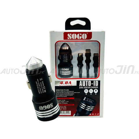 Sogo Fast Car Charger 3 in 1