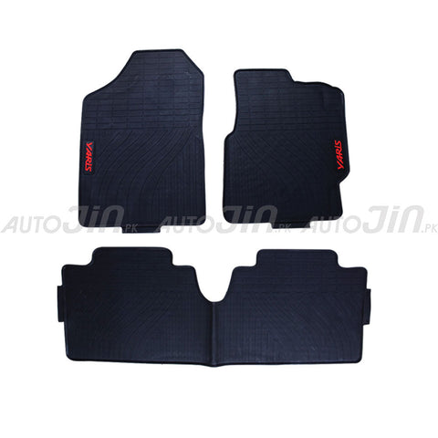 Toyota Yaris Latex Imported Rubber Floor Mats Black 2020-21