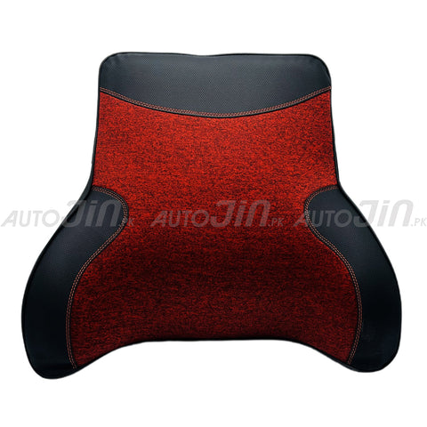 High Quality Memory Foam Lumber Cushion Black & Maroon