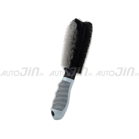 Car Rim Brush Double Side Grey & Black