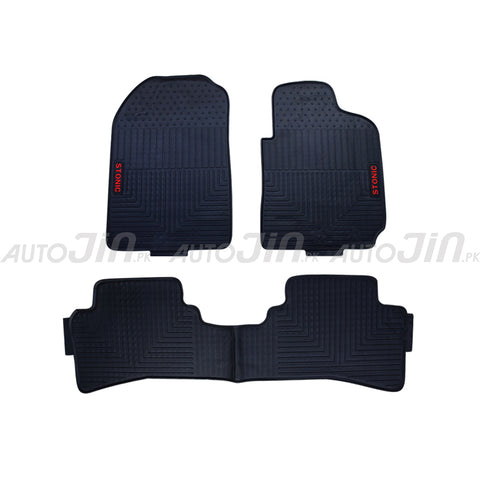 Kia Stonic Latex Imported Rubber Floor Mats Black 2021-22