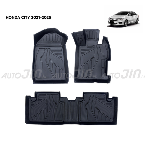 Honda City 2021-2025 TPE Floor Mats Premium