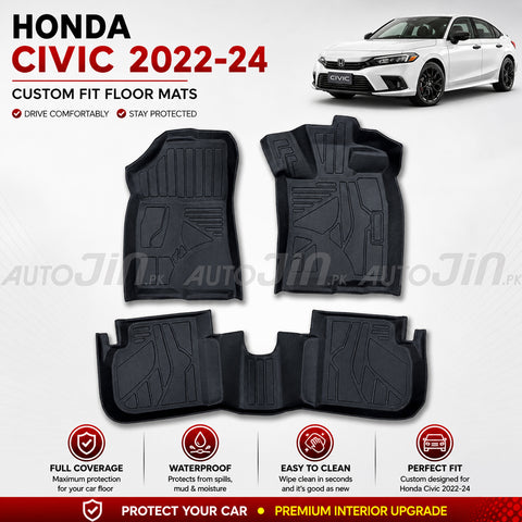 Honda Civic 2022-2024 TPE Floor Mats Premium