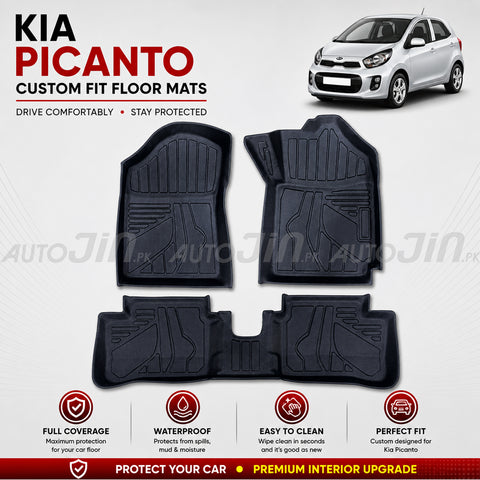 Kia Picanto 2020-2025 TPE Floor Mats Premium