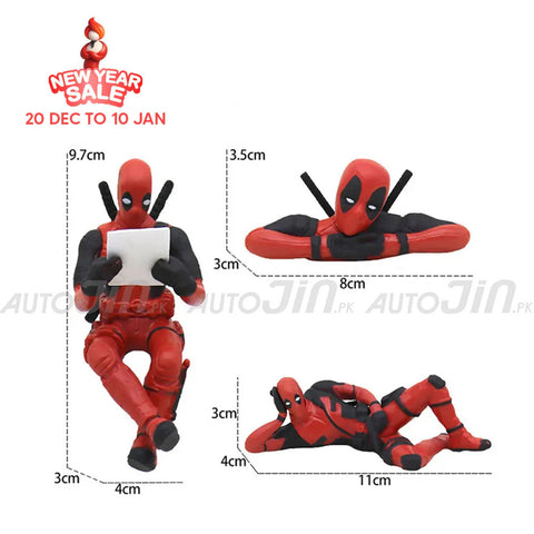 3pcs Marvel Deadpool Action Figures Mini Doll Car Dashboard, Desktop, CPU Tower Decoration Collectibles