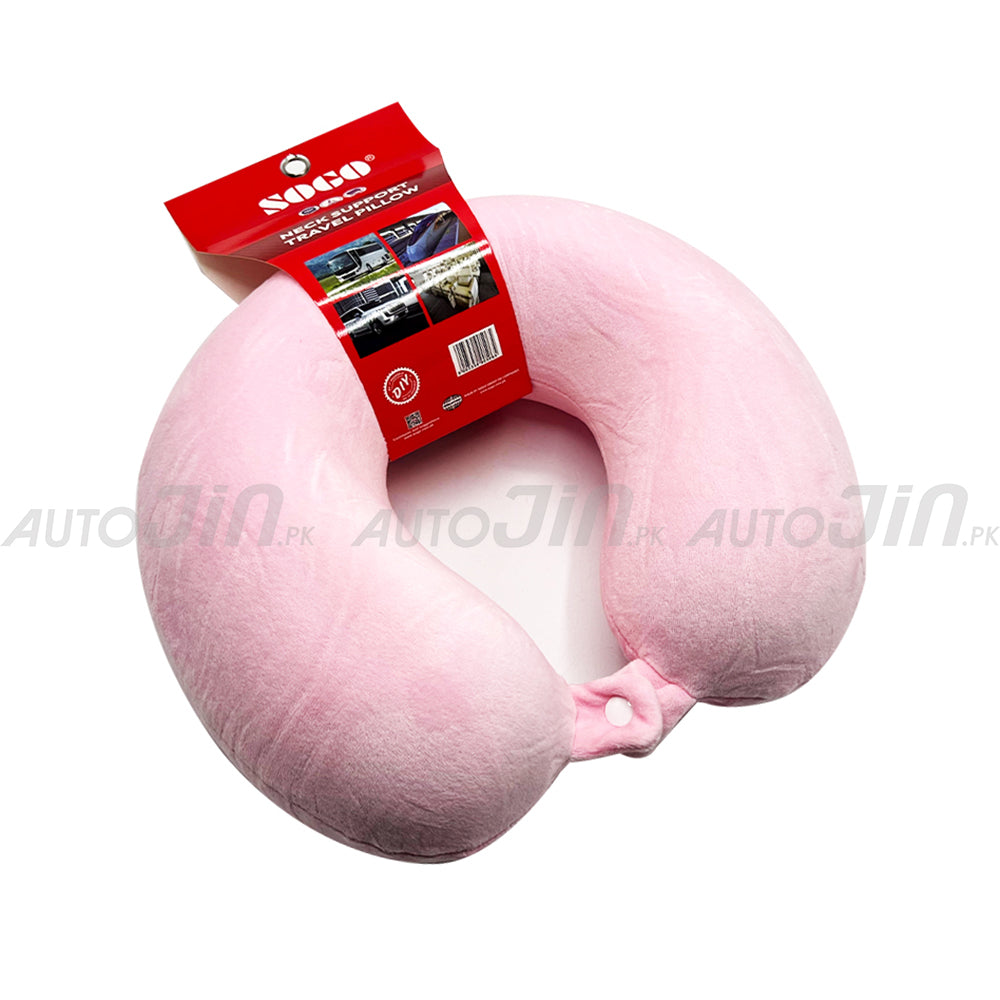 Sogo U-Shaped Velvet Neck Support Pillow for Travel, Sleeping Rest, Car, Home & Office Pack of 1
