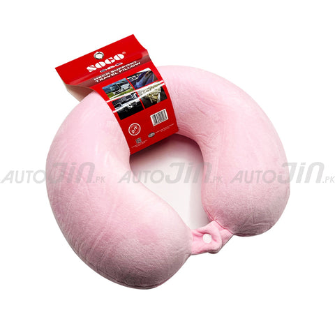 Sogo U-Shaped Velvet Neck Support Pillow for Travel, Sleeping Rest, Car, Home & Office Pack of 1