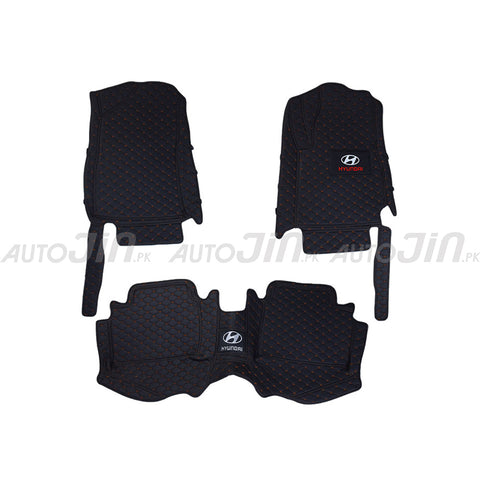 Sogo Quality 7D Hyundai Elantra Mats 2020-22 - Black And Rust