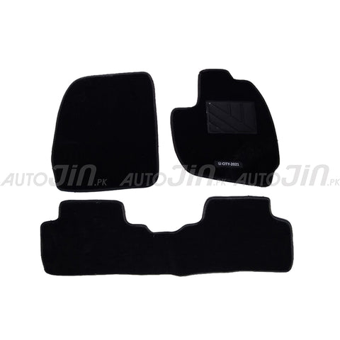 Honda City 2021-23 Floor Carpet Mat Black - 3pcs