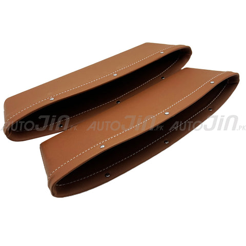 DropStopper - Automotive Leather Seat Gap Filler - Rust Brown (Pack of 2)