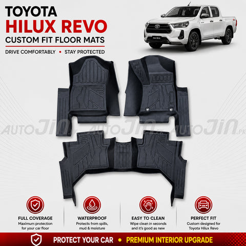 Toyota Hilux Revo 2016-2021 TPE Floor Mats Premium