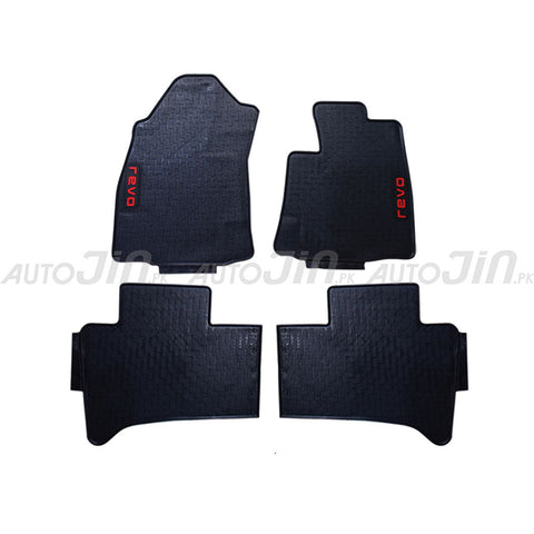 Toyota Hilux Revo Latex Imported Rubber Floor Mats Black 2016-21