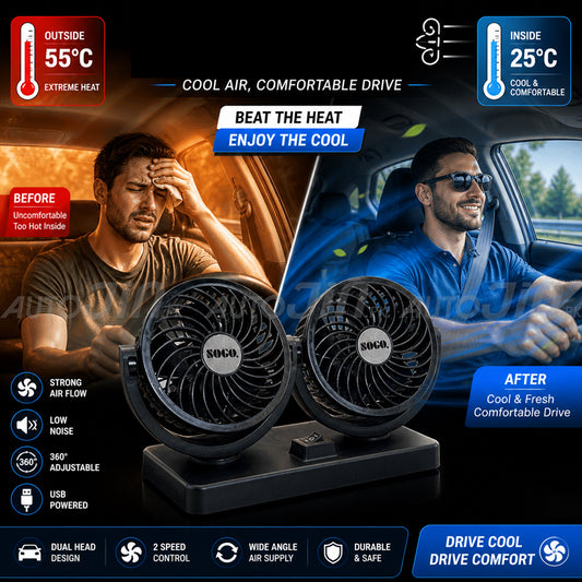SOGO Double Headed Fan 12v 1000