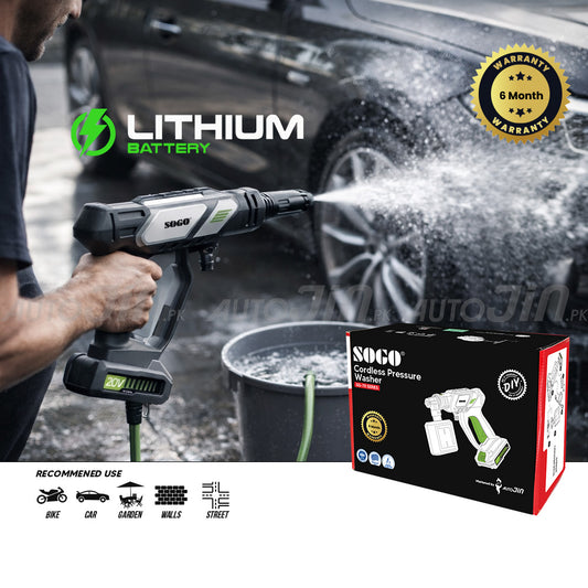 SOGO 20V Cordless Car Pressure Washer 20 Bar High Pressure 1000