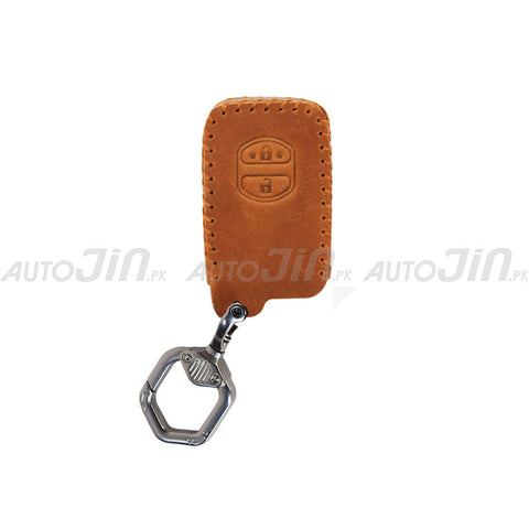 Toyota Aqua Leather Key Cover Brown