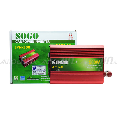 Sogo Car Inverter JPN500 - DC 12v to AC 230v - 500w