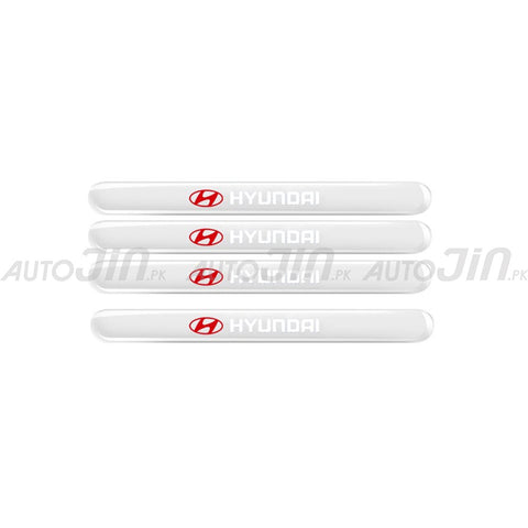 Hyundai Logo Rubber Door Handle & Mirror Protector Transparent