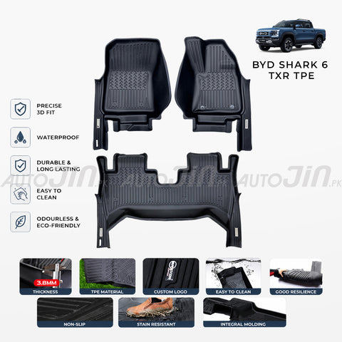 Byd Shark 6 TXR 5D TPE Premium Floor Mats