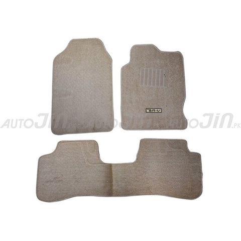 Sogo Honda BR-V 2017-22 Floor Carpet Mats Beige - 3pcs