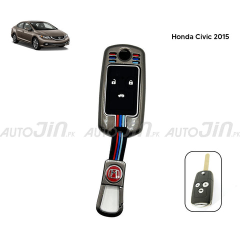 Honda Civic 2015 Key Cover With Metal Shell