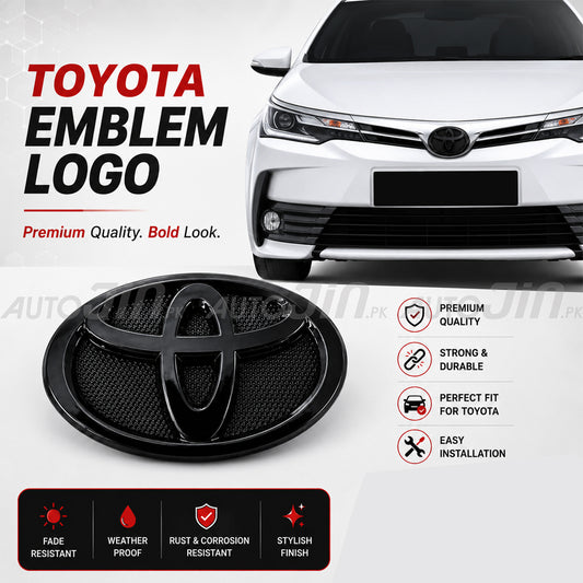 Toyota Corolla 2016-2020 Black Piano Logo Emblem For Grill 1000