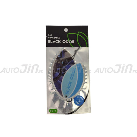 Black Odor Air Freshener Hanging Card - New Car