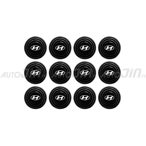 Hyundai Logo Shock Absorber Rubber For Multi Use Pack of 12