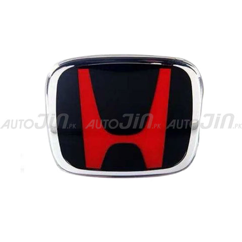 Honda Civic  2016-21 Red And Black Front Logo Grill Emblem