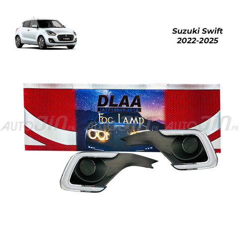 Dlaa Suzuki Swift 2022-2025 Fog Lamp Covers With DRL SZ926L2LED