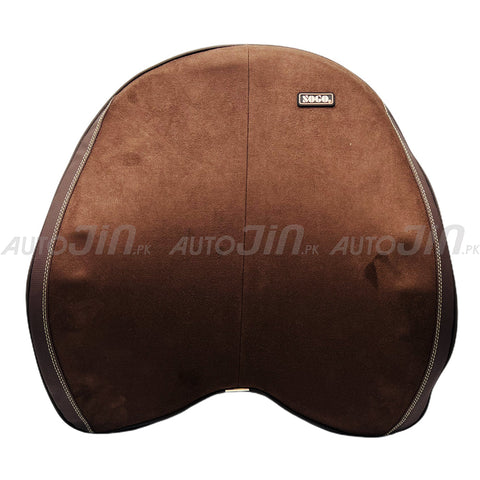 Back Support Velvet Memory Foam Chusion - Brown