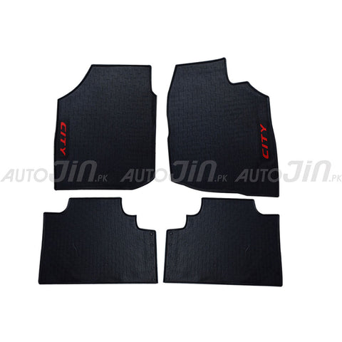 Honda City 2009-20 Imported Rubber Floor Mats Black