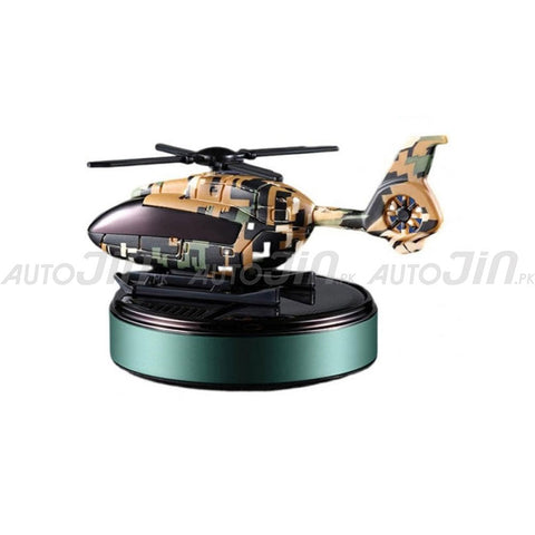 Army Helicopter Solar Rotating Air Freshener - Multi