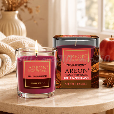 Areon Home Perfume Candle - Apple & Cinnamon - 120g